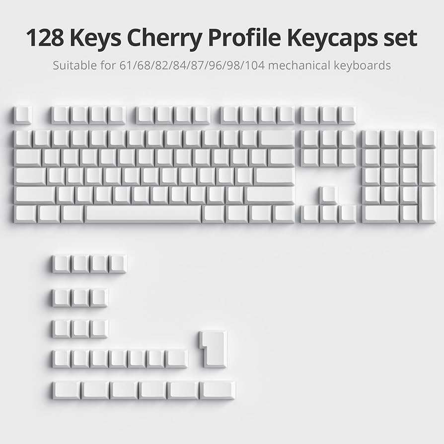 Amazon.co.jp: 空白のキーキャップ、厚い PBT ホワイト キー