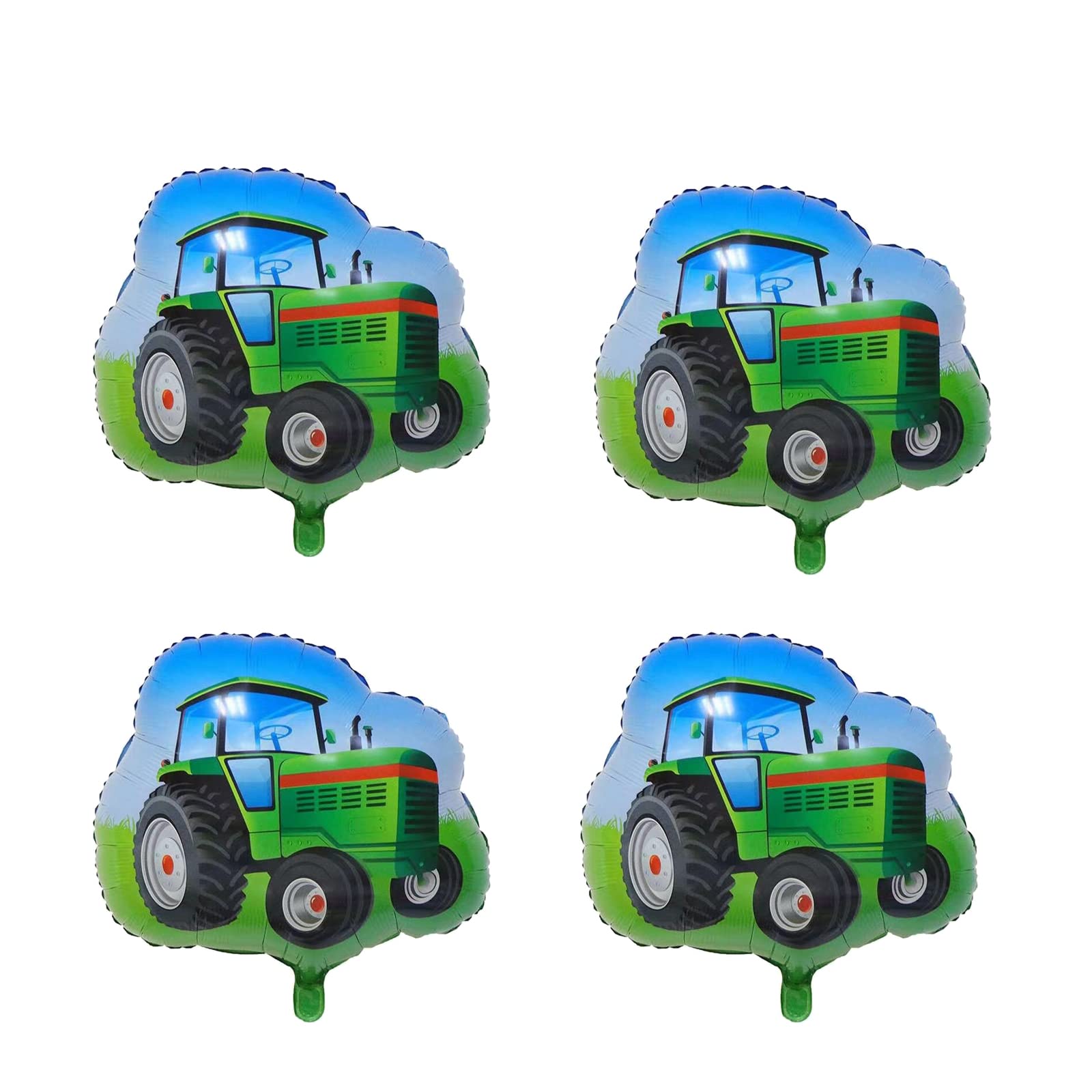 4Pieces Farm Tractor Giant Foil Balloons for Birthday Baby Shower Tractor Themed Party Decorations Supplies