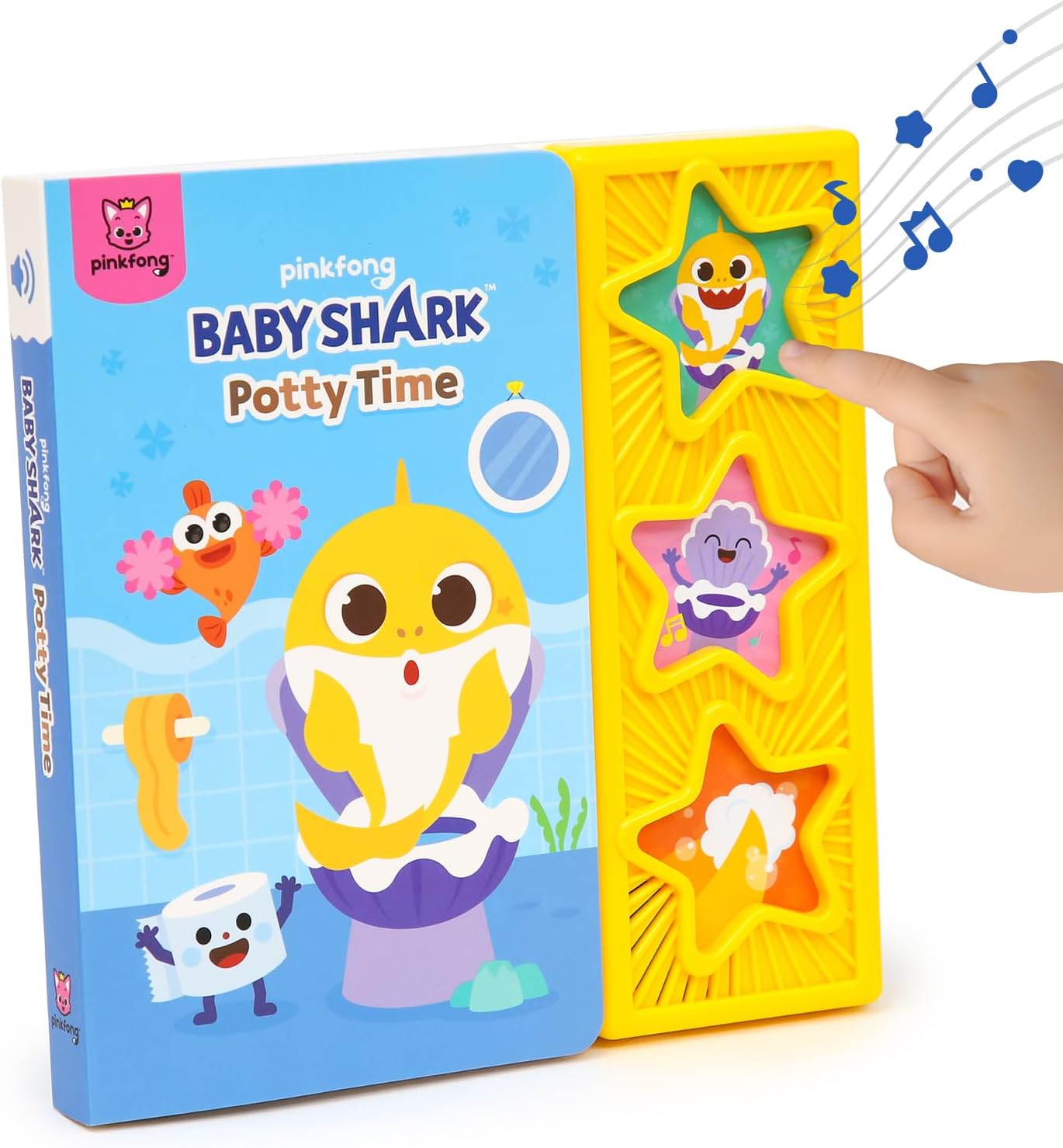 Pinkfong Baby Shark Potty Time 3 Button Story Sound Book, Baby Shark Healthy Habits, Interactive Potty Training Sound Books for Toddlers