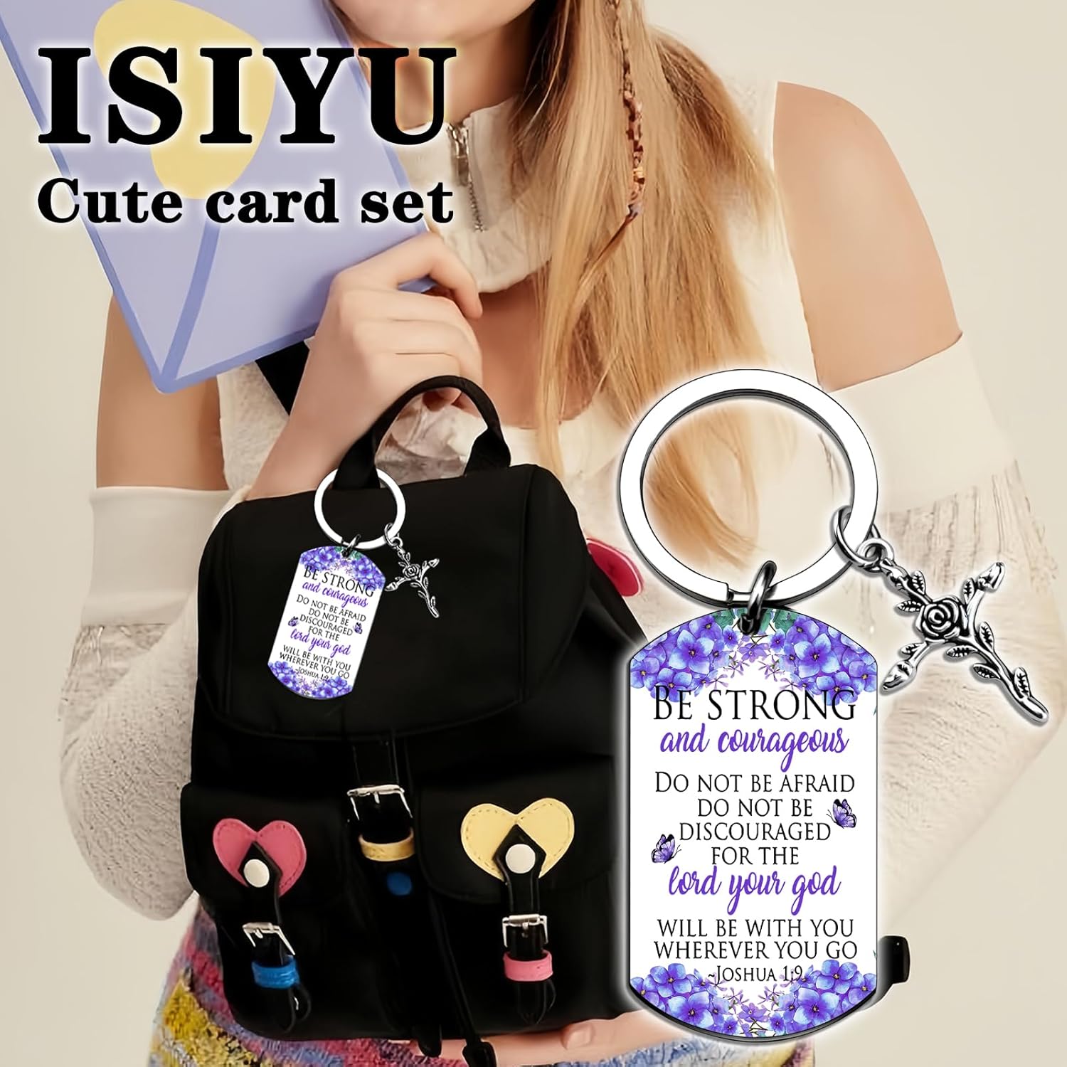 Christian Gifts for Women keychain Religious Gifts for Women Stocking Stuffers Religious Gift Co Worker Gift Christian For Teen First Holy Communion For Girls Men Teen - Image 4