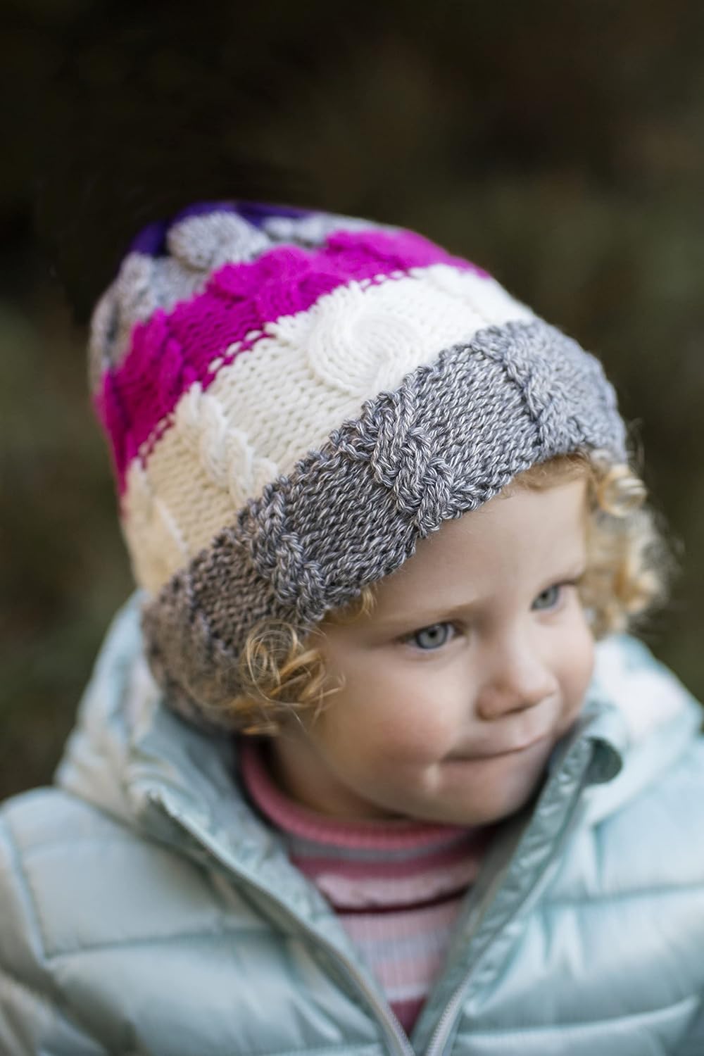 HEAT HOLDERS - Girls Winter Insulated Warm Ski Beanie Pompom Hat and Mittens Set (3-6 Years, PHH1P11)