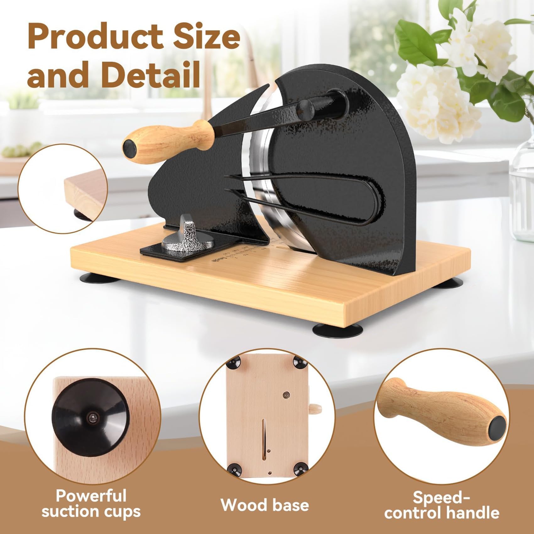 Cortador de pan, cortador manual de ancho ajustable para masa madre casera, sándwiches y tostadas, herramienta de cocina versátil para rebanadas perfectas