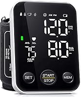 Oklar Upper Arm Blood Pressure Monitor - Automatic Home BP Machine, 2 Users 120 Readings Memory, Large LED Display, Adjustable Cuff 8.7-15.7", Storage Bag