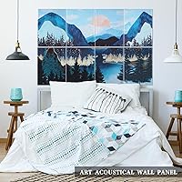 Vista 2 de Tutmyrea Paneles acústicos artísticos, acolchados a prueba de sonido, paquete de 8 paneles acústicos insonorizados de 48 x 32 pulgadas, paneles