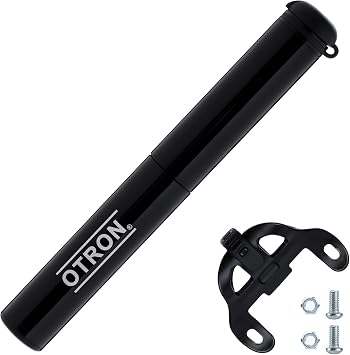 OTRON Mini Bike Pump - Compact & Portable - Extremely Lightweight - Premium CNC Aluminum - Presta & Schrader Valve Compatible - for Road, Mountain Or BMX Bicycles