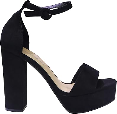 Sandalia Pulsera, Tacón Alto con Plataforma, Color Negro (39 EU, Negro) :  Amazon.es: Zapatos y complementos