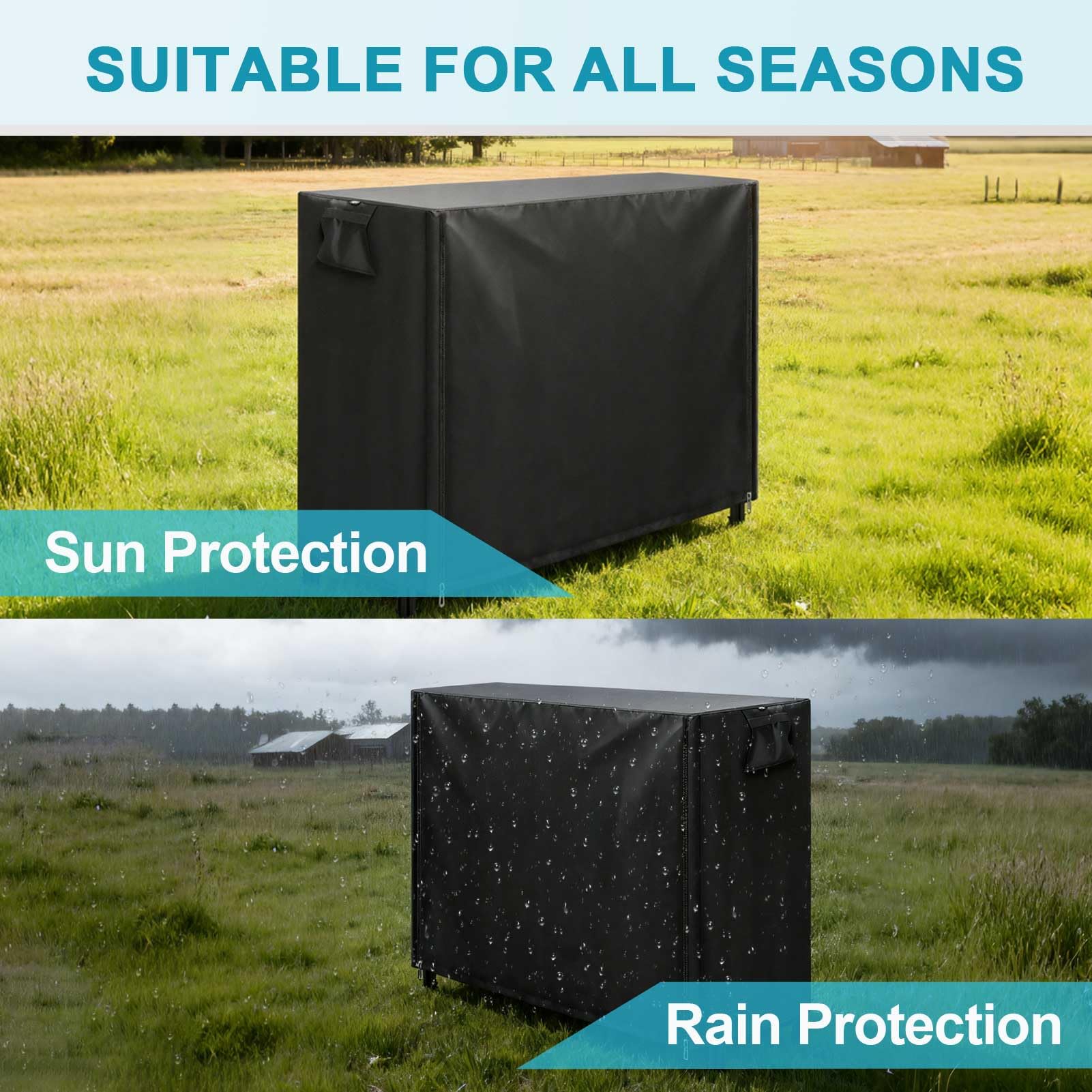 Funda para Estante de Leña, Funda Impermeable y Resistente para Estante de Madera 600D Fundas para Soportes de Leña para Exteriores Almacenamiento(Solo Funda, Sin Estante),Gris,366 cm