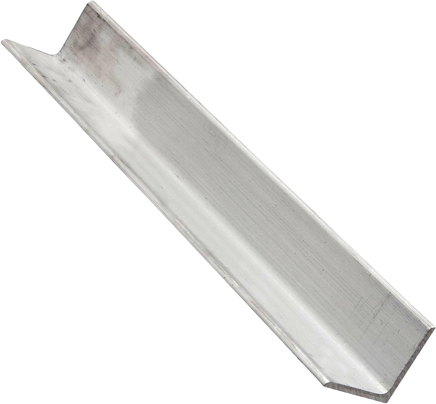 6061 Aluminum Angle, Unpolished (Mill) Finish, Extruded, T6 Temper, ASTM B308/AMS-QQ-A 200/8, Equal Leg Length, Rounded Corners, 1" Leg Lengths, 1/8" Wall Thickness, 24" Length, OnlineMetals