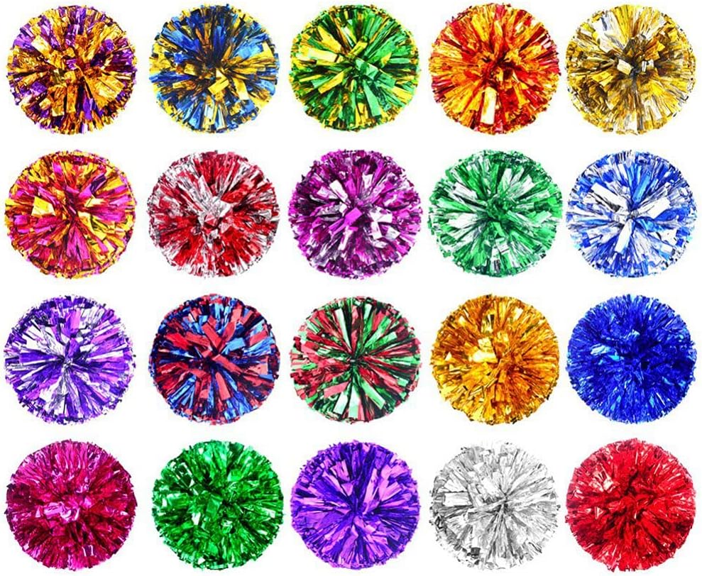 Cheerleading Pompoms for Sports Party Dance Team Accessories Cheering Squad Spirit (A-1) : Sports & Outdoors