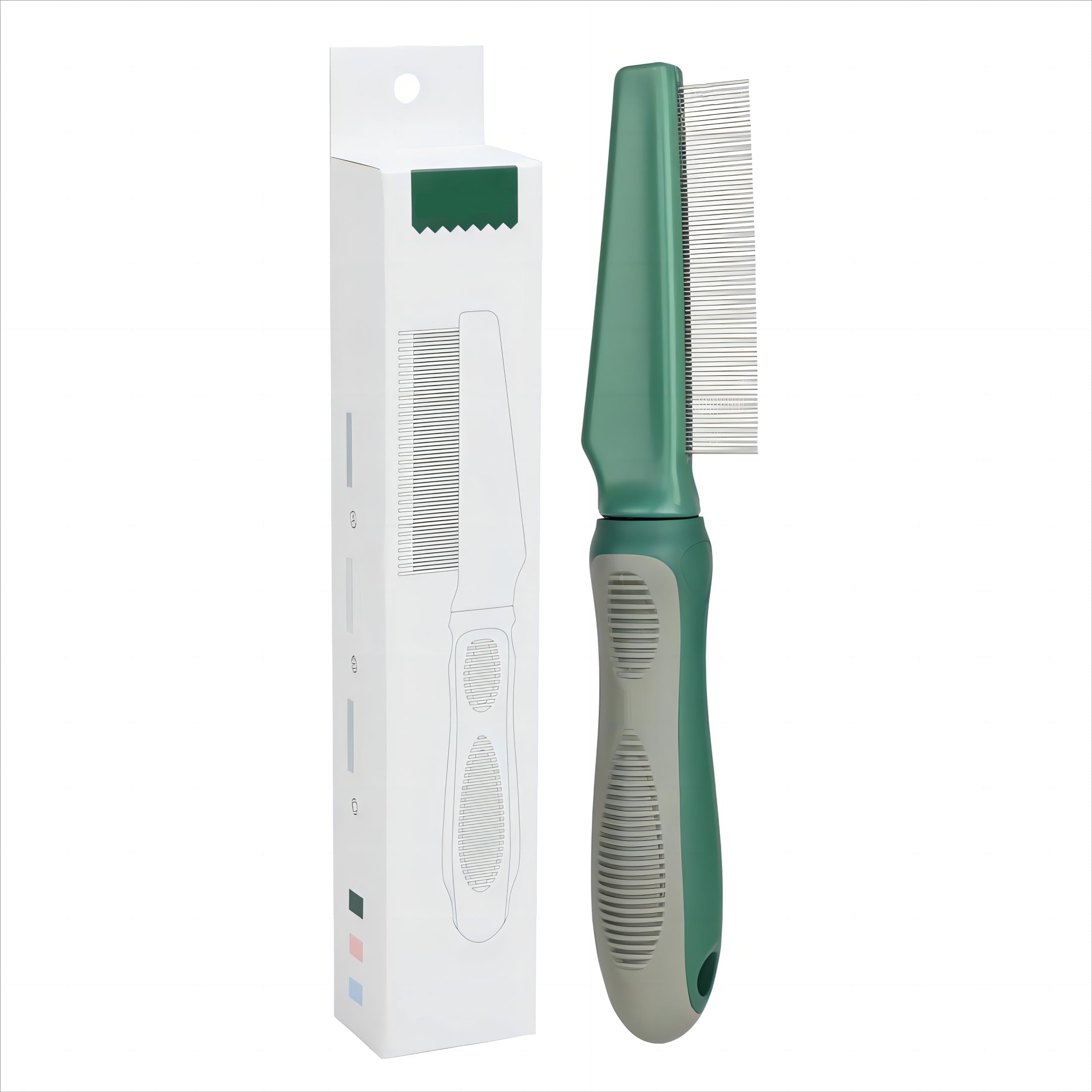 Yumflan Flea Comb with Rubber Handle, Flea and Tick Comb