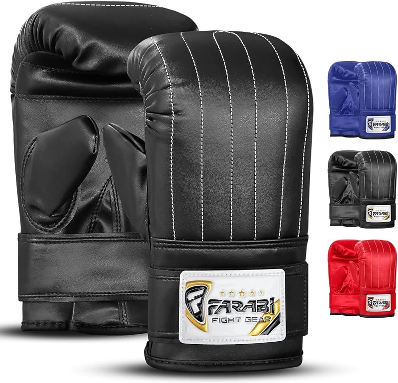 Farabi Sports Guantes para Saco de Boxeo - Guantes para Saco Pesado para Hombres y Mujeres Guantes para Saco de Boxeo - Manoplas para Sparring, Boxeo, MMA, Muay Thai, Kickboxing, Focus Pads y Saco de Boxeo