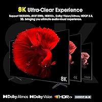 Vista 4 de ROOFULL Interruptor HDMI 2.1 de 8K con 4 puertos 4 en 1 salida 8K@60Hz 4K@120Hz Selector de interruptor HDMI con control remoto Soporte 48Gbps HDR