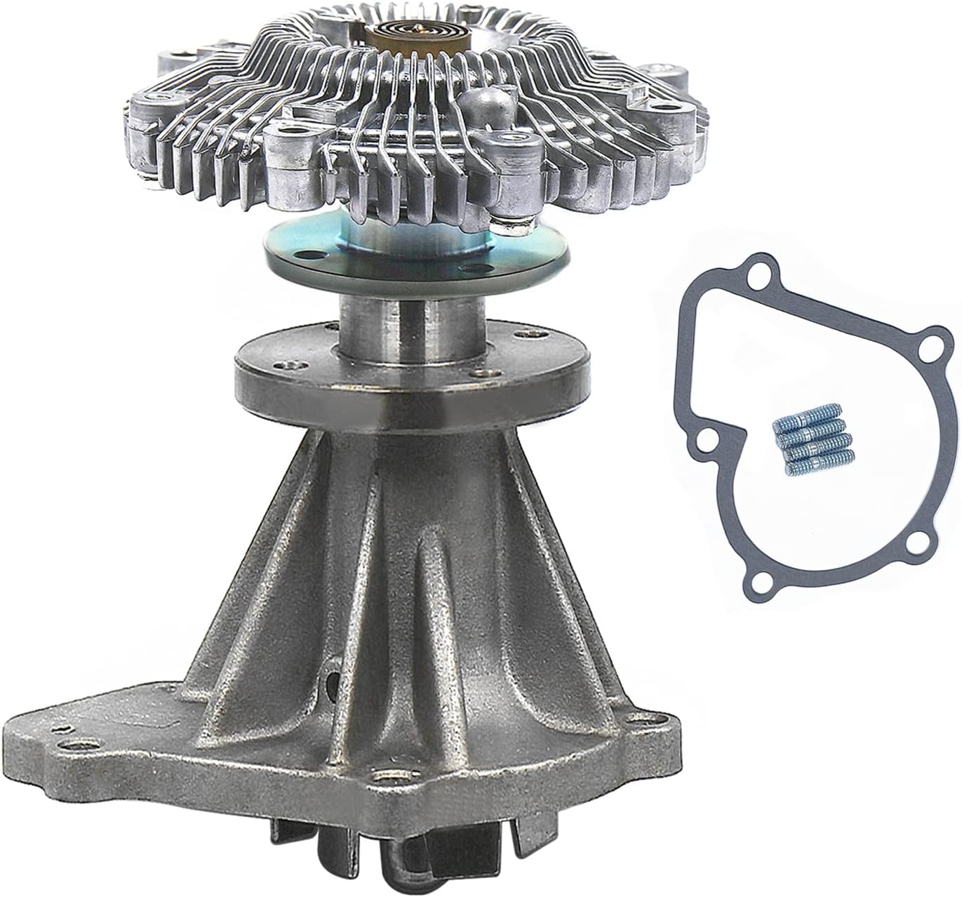 1093 Engine Cooling Water Pump & Fan Clutch Assembly for Nissan [2.4L ‘KA24DE’] Engine 1998-2004 Frontier, 2000-2004 Xterra, 1994-1997 Pickup, 1990-1994 D21, 1989-1998 240Sx 2.4L