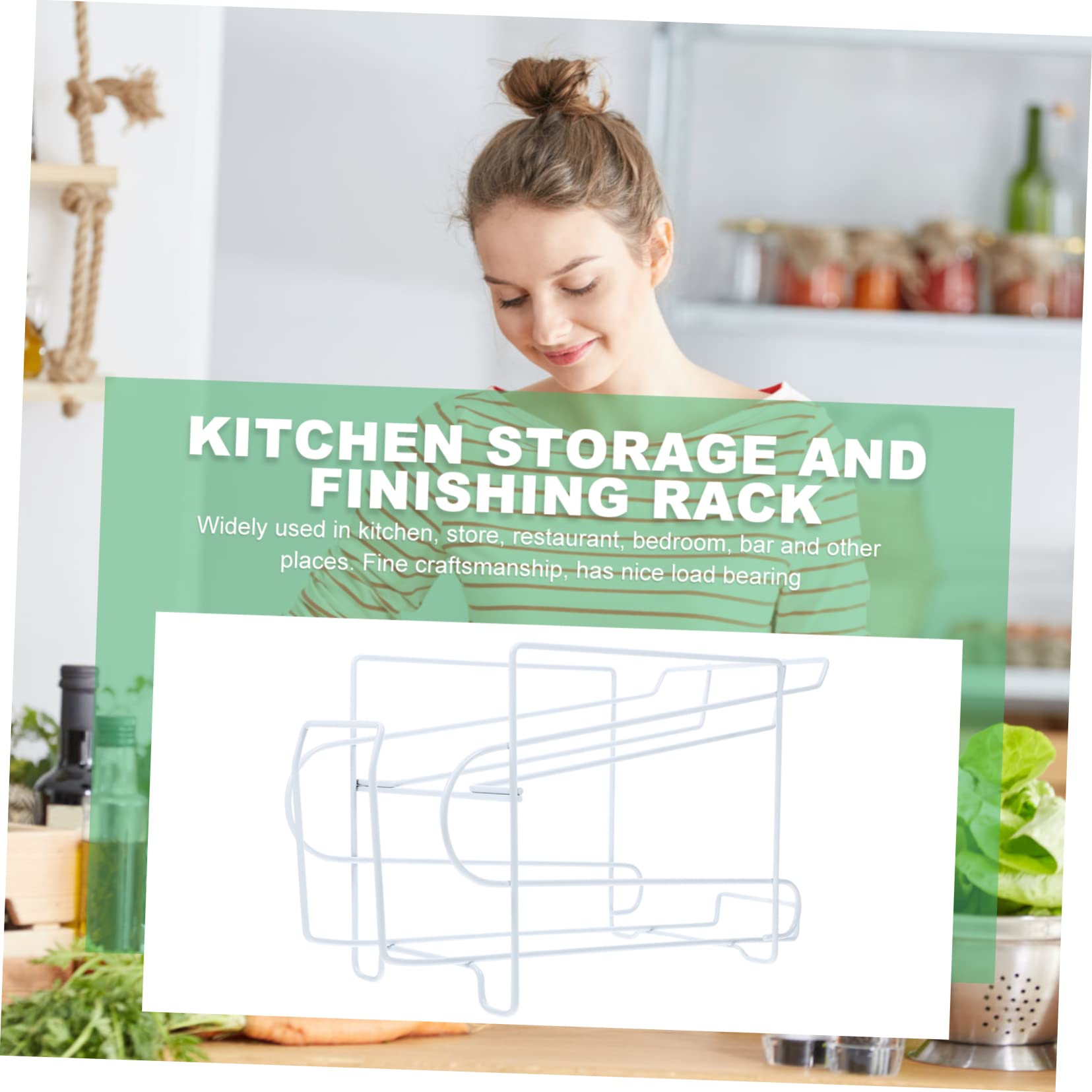 Unomor 1pc Iron Kitchen Beer Rack Soda Can Storage Holder Portable Shelf Organizer for Home Store Fridge Sturdy 10 Can Capacity