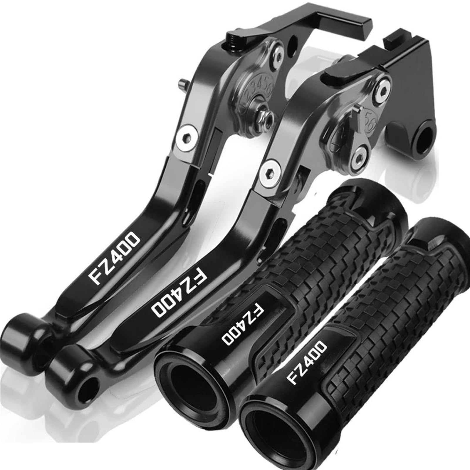 Tgvselpj Black4 Motorcycle Part Motorcycle Extendable Adjustable Clutch Brake Levers Controller Lever Handle For Y-Amaha Fz400 Fz-400 1986-1988(Black4)