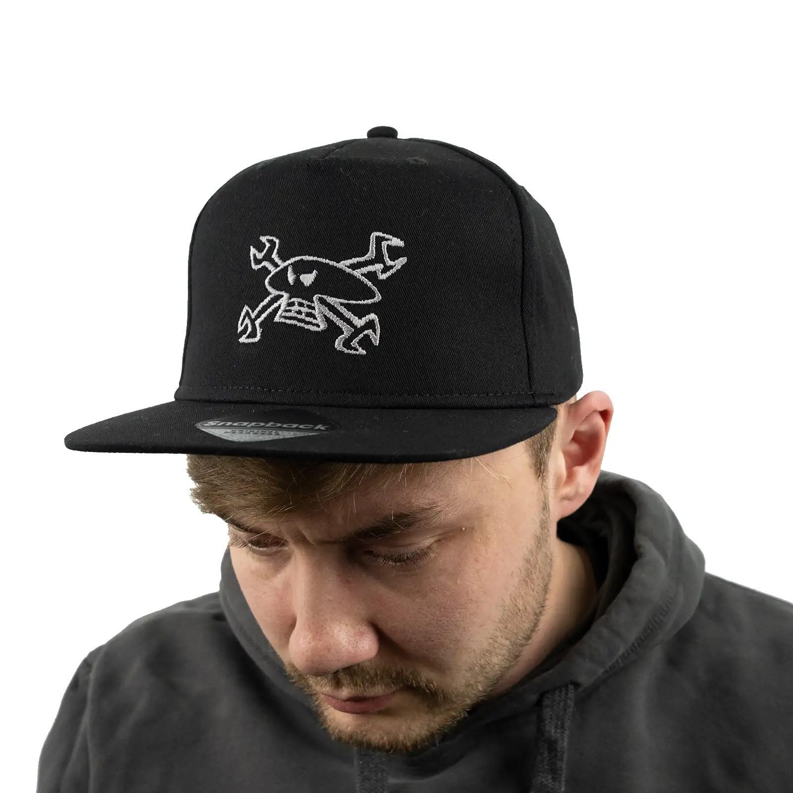 Red Torpedo Guy Martin Spannerskull Snapback Cap - Black