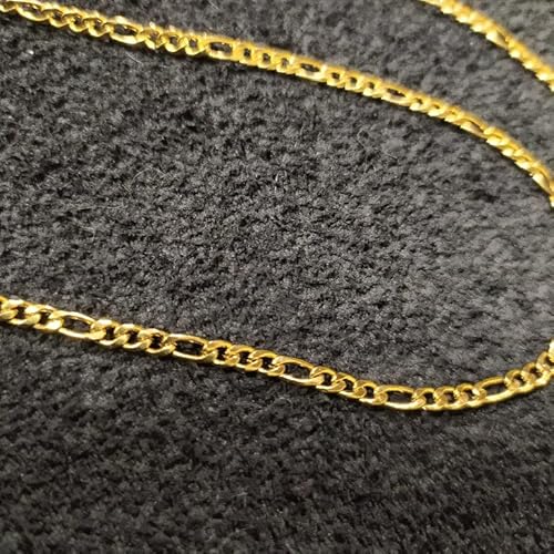 Corrente Masculino Groumet 3x1 Banhada A Ouro 18k Cordão Colar 60cm 3mm