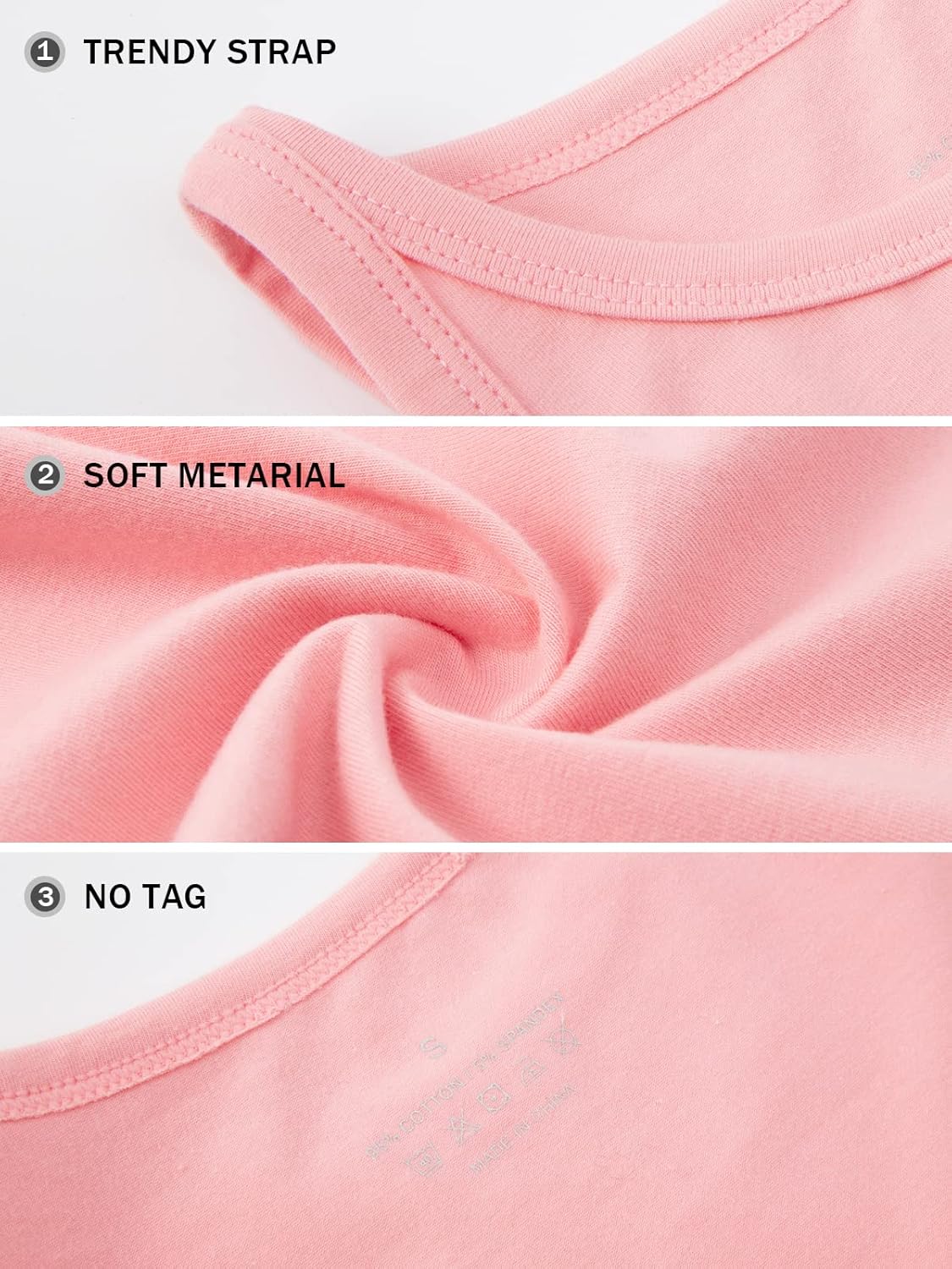 Crop Tops for Women High Neck Tank Top Athletic Cropped Shirts Workout Tanks Gym Clothes 3 Pack - Image 5