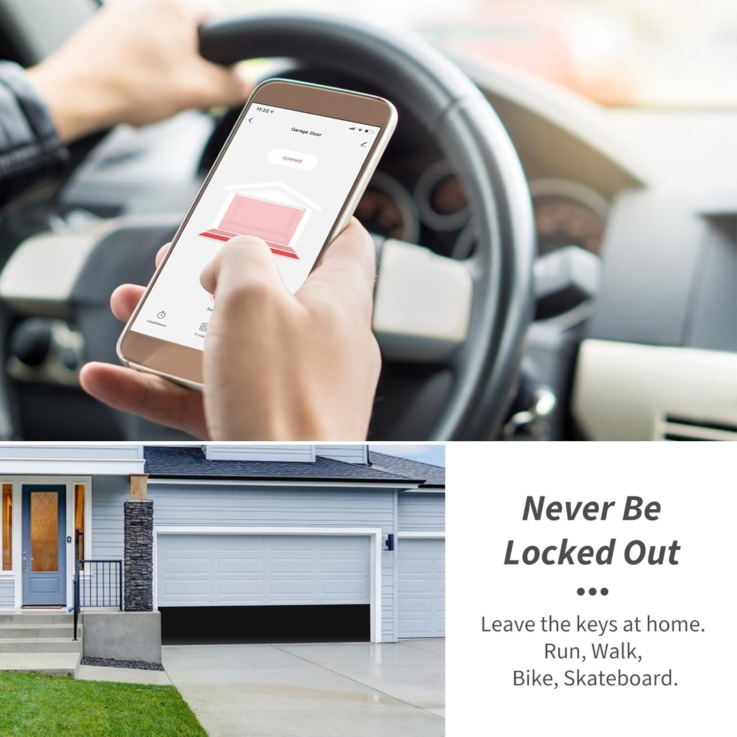 Geofencing feature for garage door control