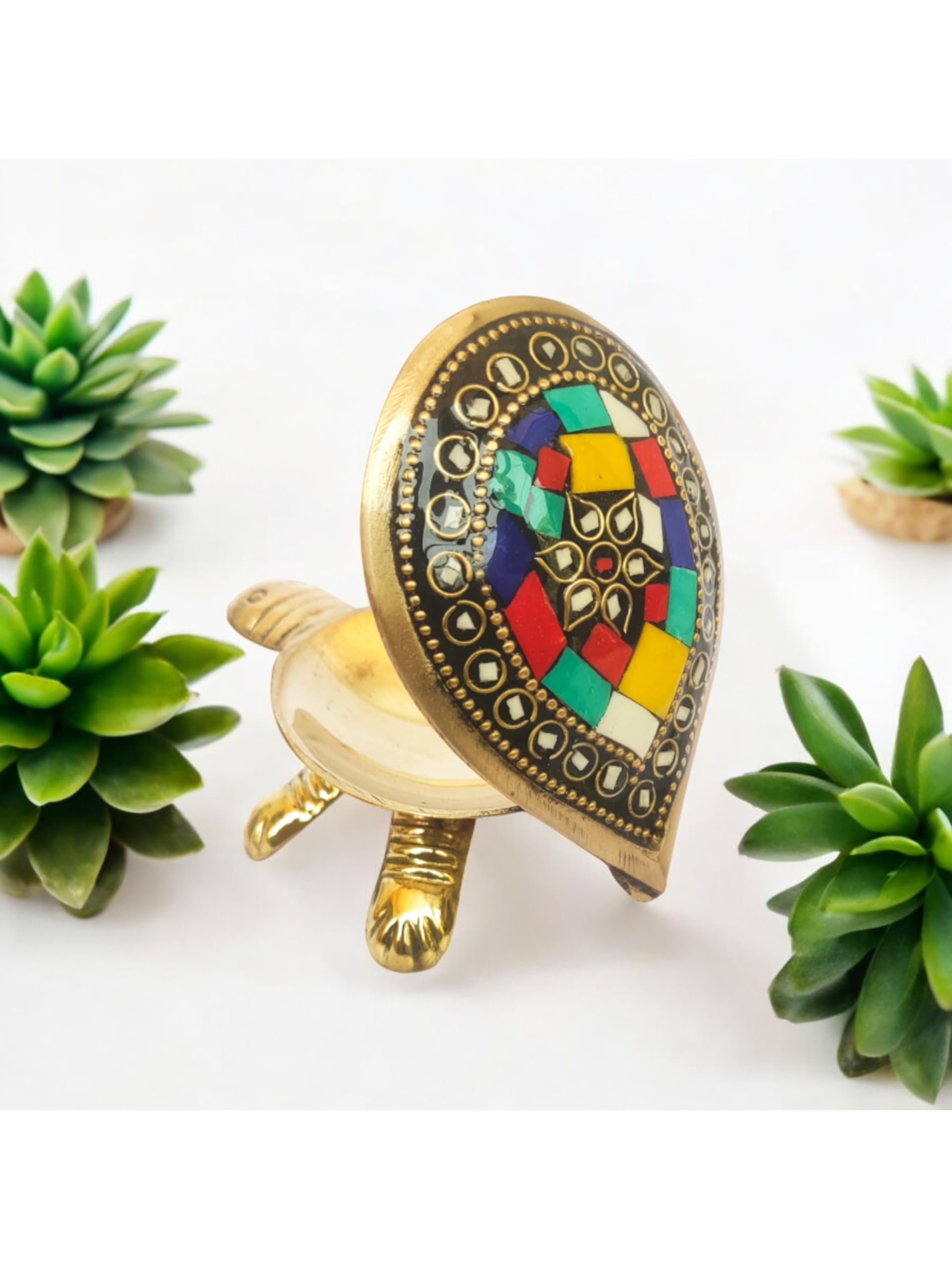 Feng Shui Tortoise Wish Fulfilling Brass Tortoise with Secret Wish Compartment Tortoise for Good Luck for Home [Multicolor] (Small)-image-26