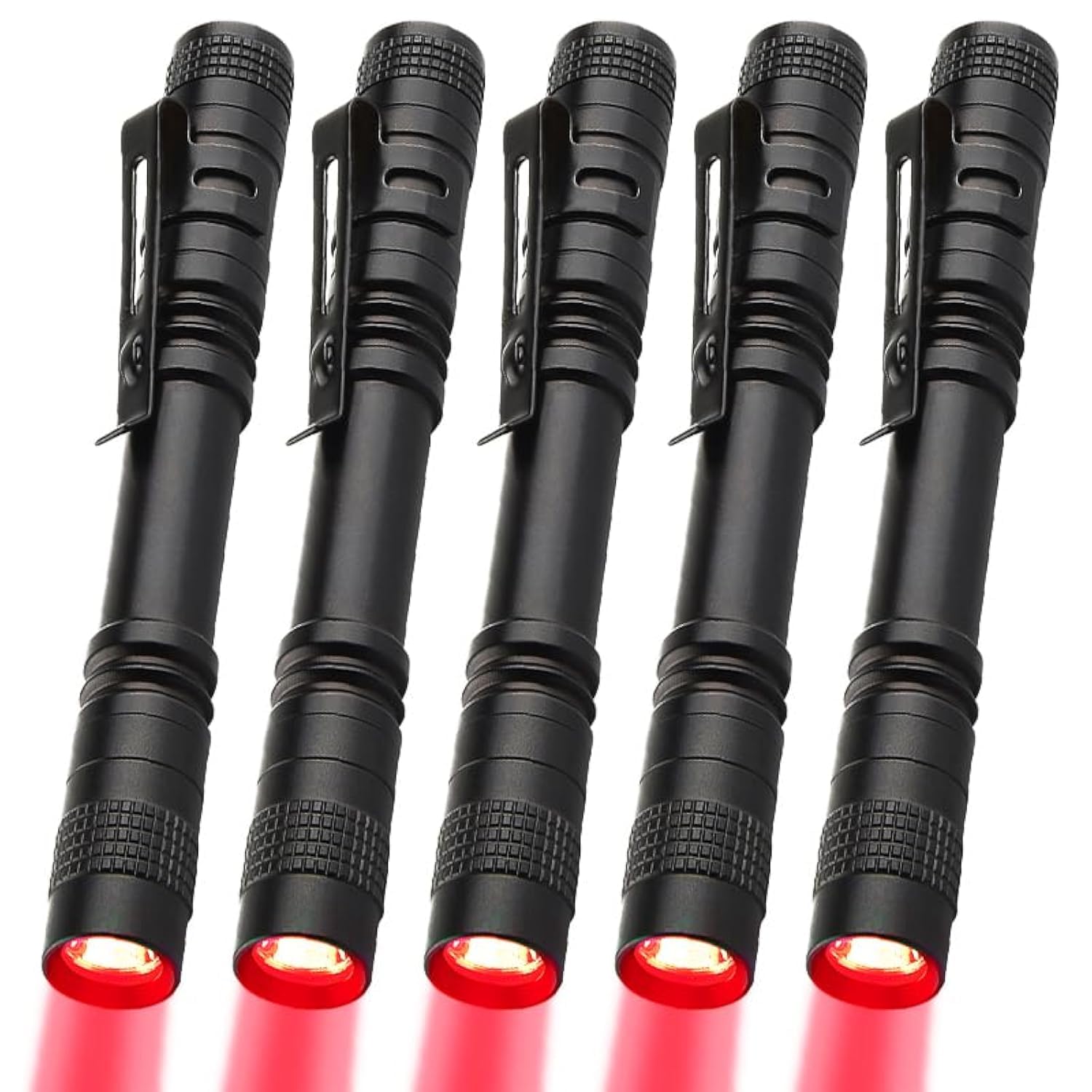 MVIOCS Red LED Pen Flashlights, Mini, Waterproof Pocket Flashlight with Clip, Small Red Light Flashlights for Work,Astronomy