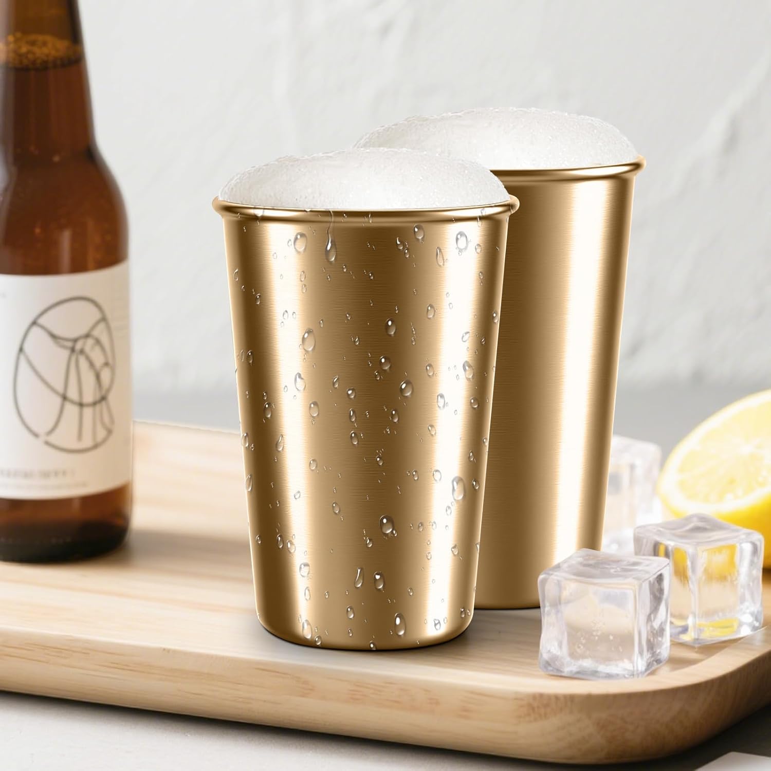 5 Pack 16 oz Stainless Steel Pint Cups,Stainless Steel Cup,Pint Cup Tumbler，water Tumbler,Stackable,Reusable,BPA Free - Image 8