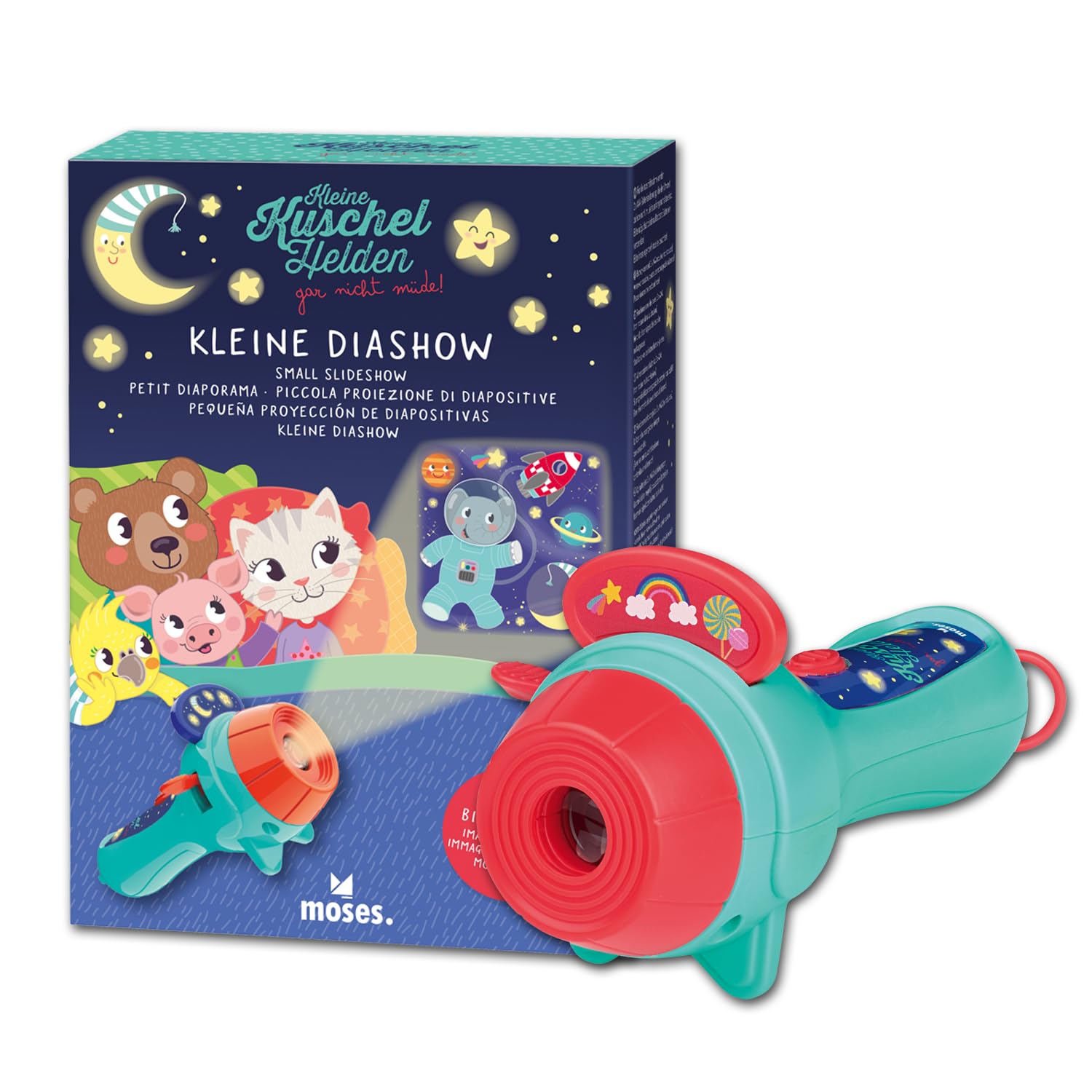 moses. 38169 Pequeños héroes de Peluche presentación de Diapositivas, Linterna proyector para niños, 24 Motivos de Imagen para sueños agradables, 3 Cuentos de Cuentos de Hadas Buenas Noches para