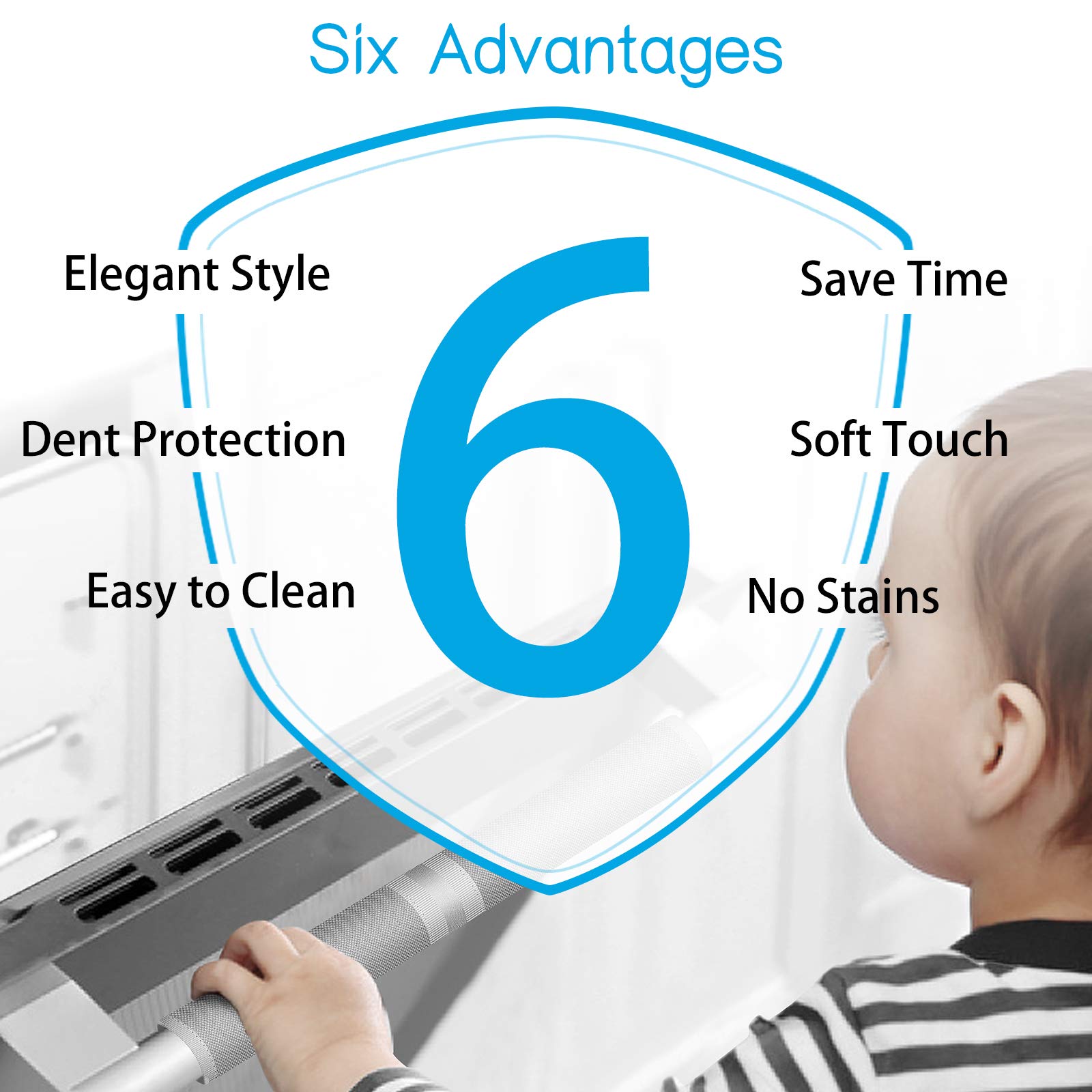 MissSilk Refrigerator Door Handle Covers, 5PCS, Sleek