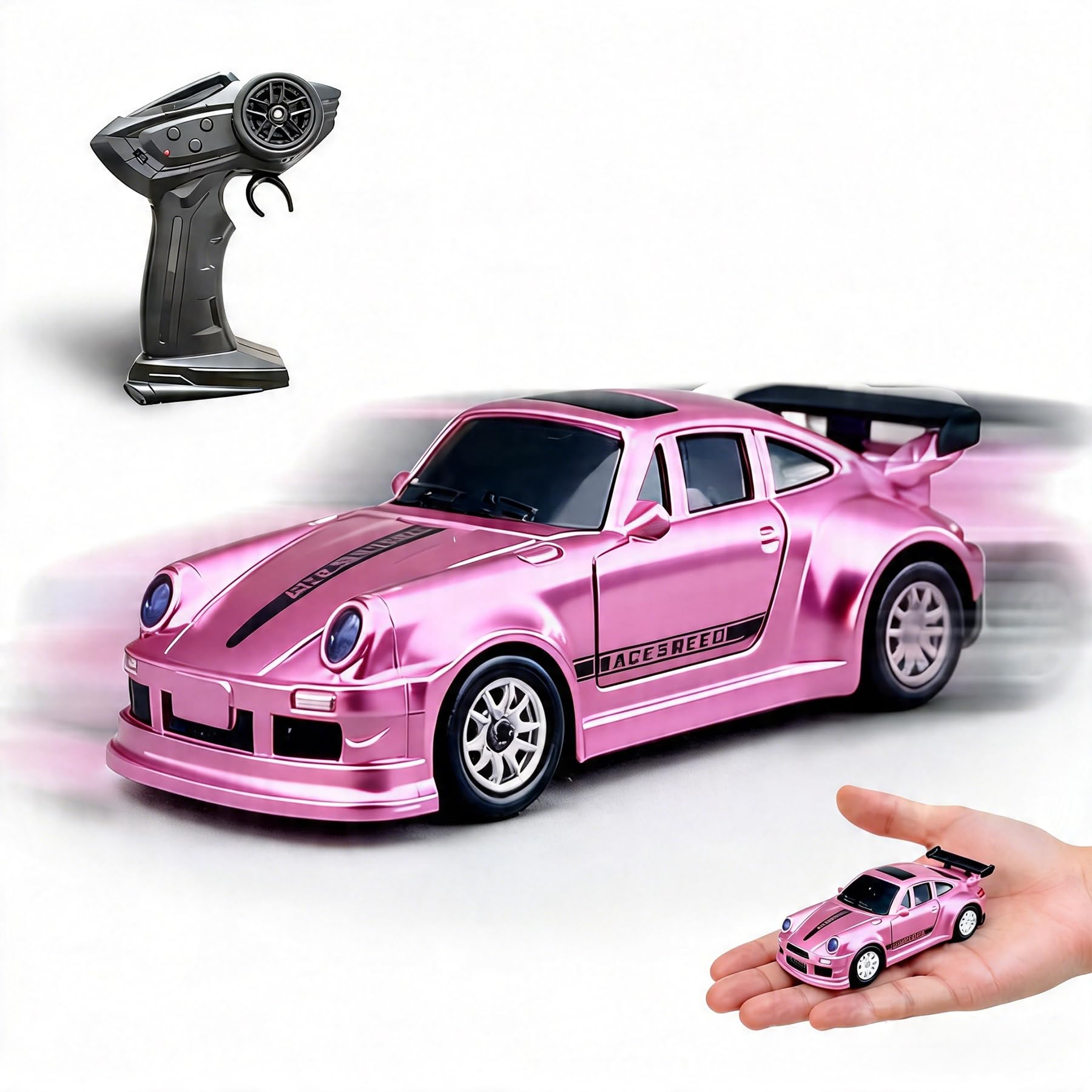 Amazon.co.jp: ドリフトラジコン ミニ 1/64スケール 合金ボディ LED