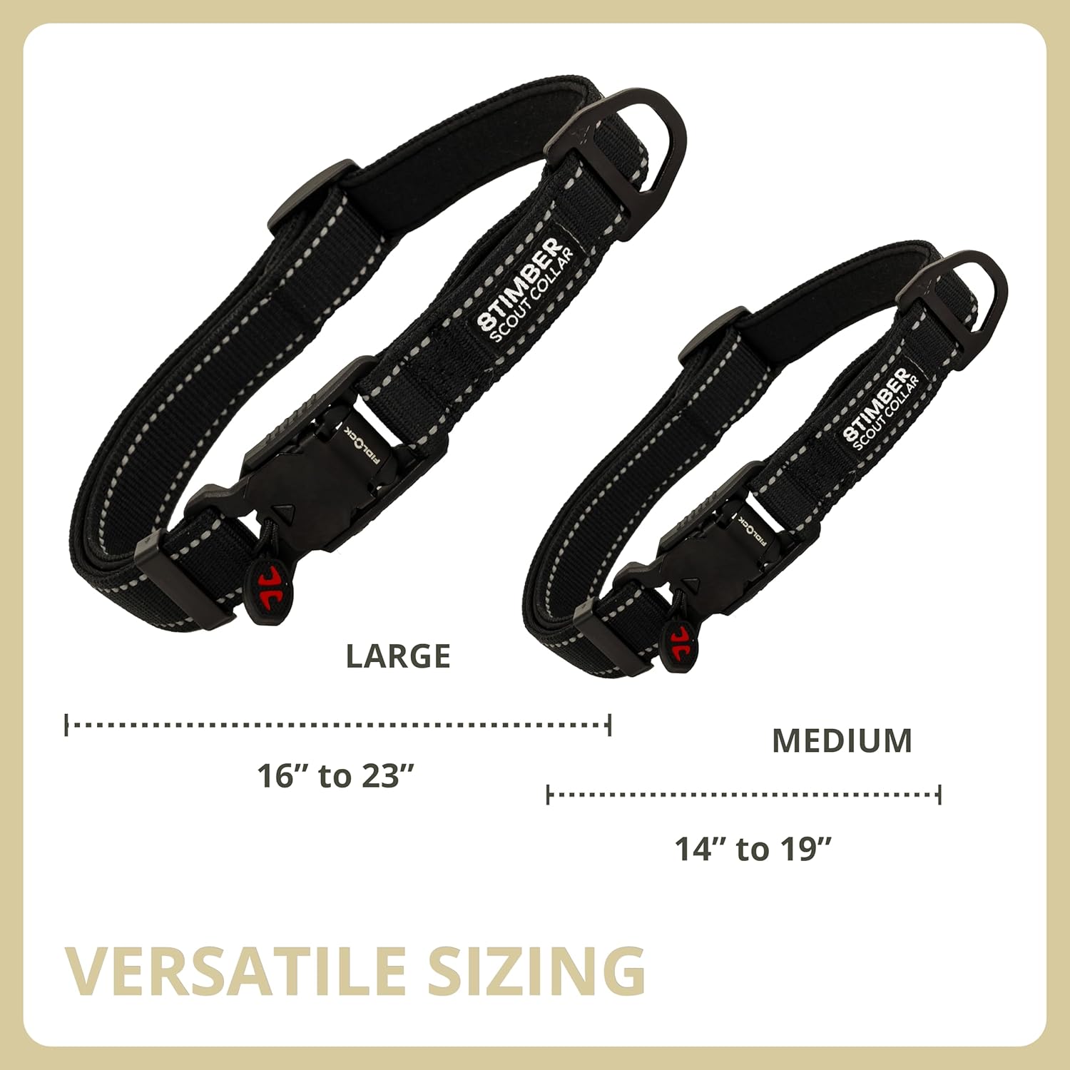 8TIMBER Scout Dog Collar - with Innovative FIDLOCK V-Buckle 25 — Medium — Secure and Stylish Magnetic Closure Collar for Dogs Premium Quality Adjustable Pet Collar for Comfort and Durability…