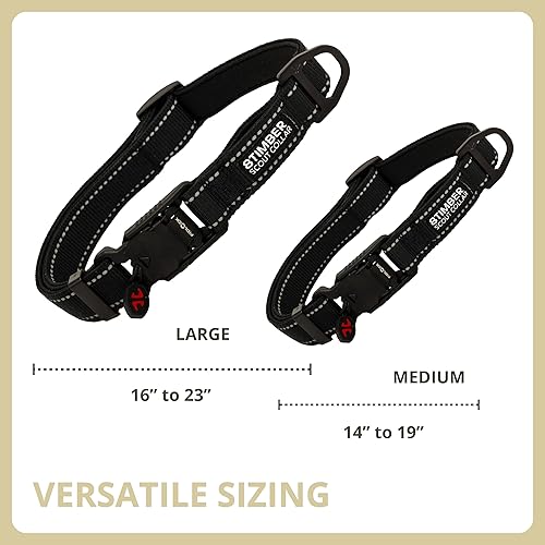 Miniatura 6 de 8TIMBER Collar de perro Scout  con innovadora hebilla en V FIDLOCK 25  Mediano  Collar de cierre magnético seguro y elegante para perros Collar