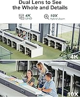 Vista 2 de 4K Security Camera System Wireless, Dual Lens 4MP+4MP 10X Zoom 2.4G/5G PTZ Cameras for Outdoor Home Security, Auto Tracking, 10” Monitor NVR