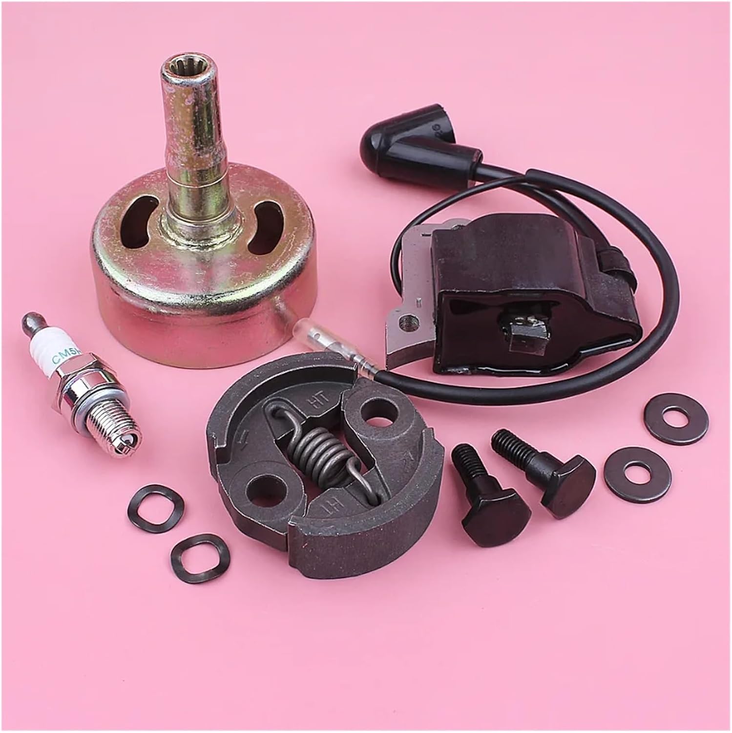 9 Tooth Clutch Drum Ignition Coil Bolt Washer Kit for GX25 GX 25 4 Stroke Lawn Mower Engine Spare Replace Part