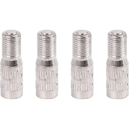 Amazon Uxcell エアバルブキャップ バルブステムエクステンション ネジオン バルブ キャップ 軸 延長 ホイール タイヤ キャップ エクステンダ アダプター 自動車 トラック用 長さ27mmのクロムメッキ付き 真鍮 4 個入り エアコンコンプレッサー 車 バイク