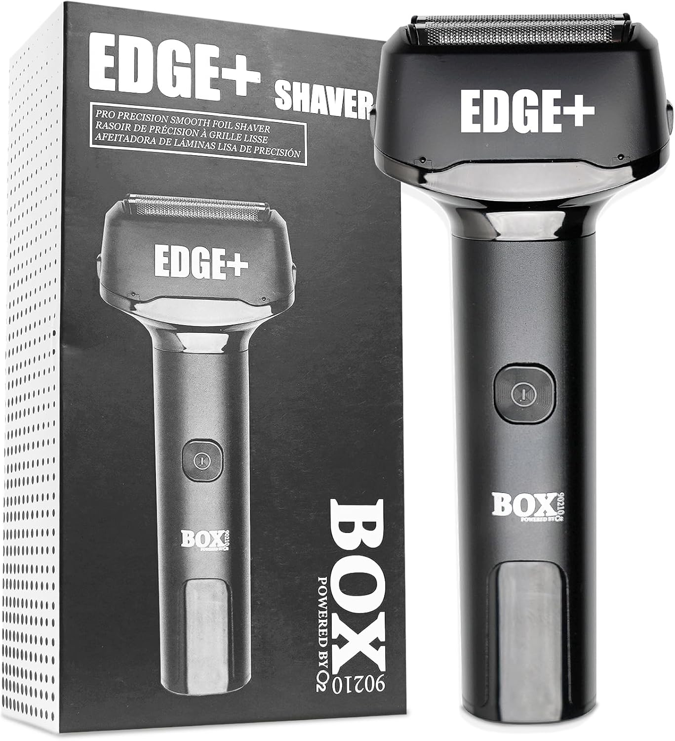 Edge+ PRO Precision Smooth Foil Shaver – Professional Waterproof Titanium Foil Electric Shaver for Men with Built-in Pop-Up Hair Trimmer & LED Display, by BOX90210
