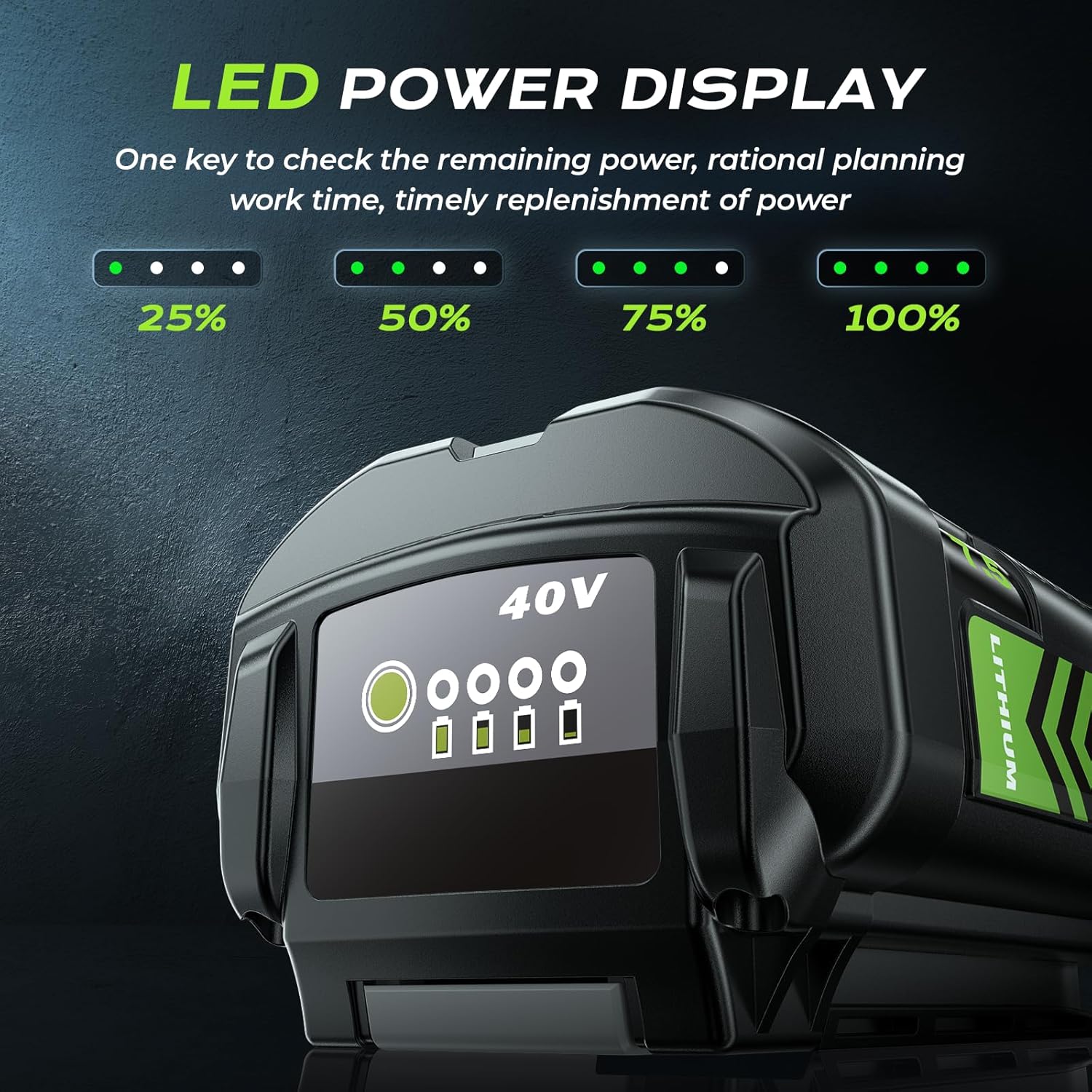 High Steady Output 7.5AH Battery Replacement for Ryobi 40V Battery Lithium Compatible with Ryobi 40 Volt OP4026A OP4015 OP4040 OP40201 OP40261 OP4060 Power Tool Capable of Handling the Cleaning Task - Image 8