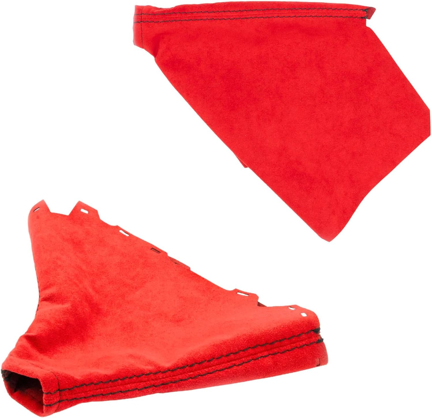 Billetworkz Shift Boot and E-Brake Boot Combo for Subaru WRX Manual (2015-2021) - Made with Premium Microsuede Fabric, Red Black Stitching