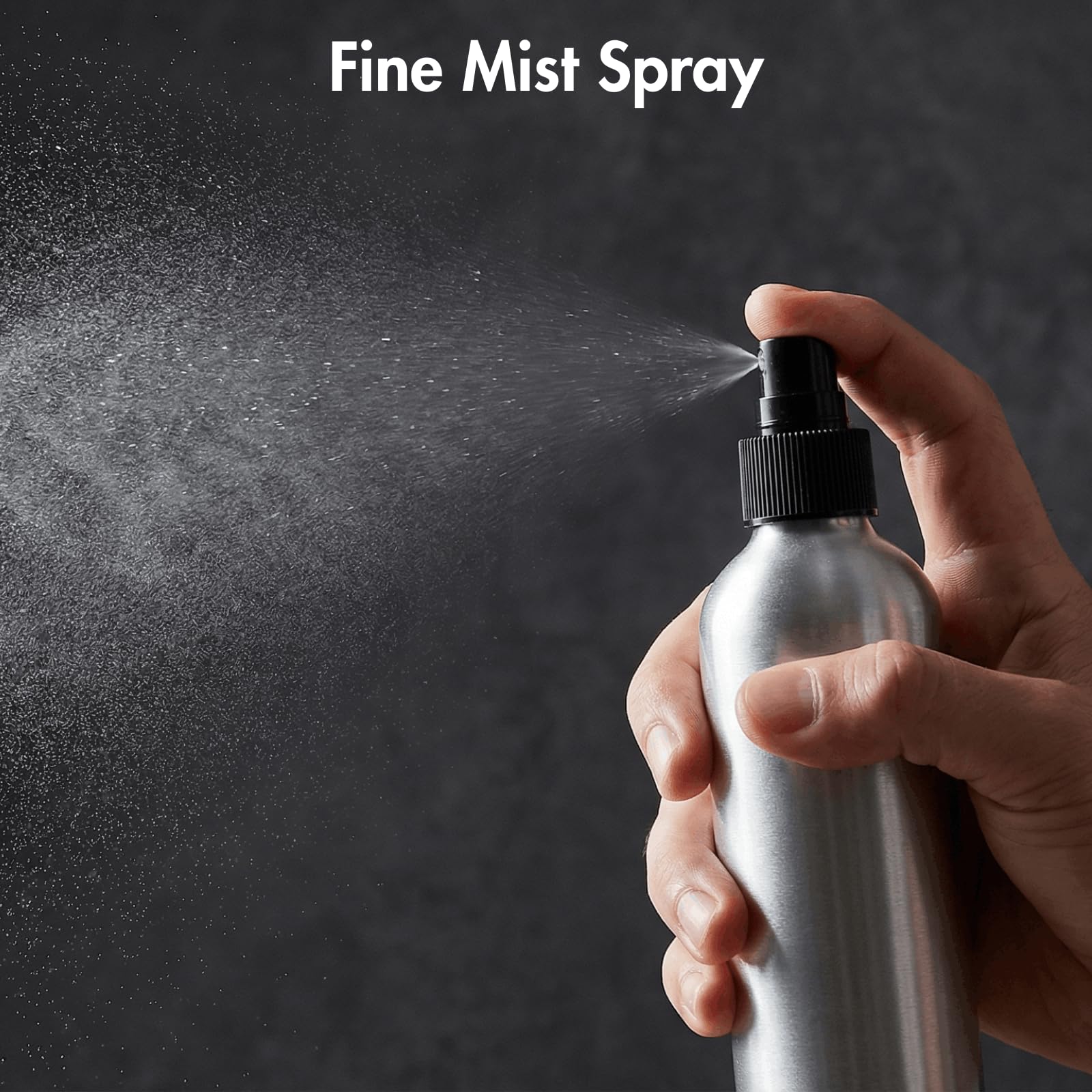 YOUEON 9 Stück 250ml Aluminium Sprühflaschen, wiederbefüllbare Sprühflaschen für feinen Nebel, wiederverwendbare Flaschen mit Sprühkopf für Reisen, Parfüm, Toner, Gesichtsspray, ätherisches Öl