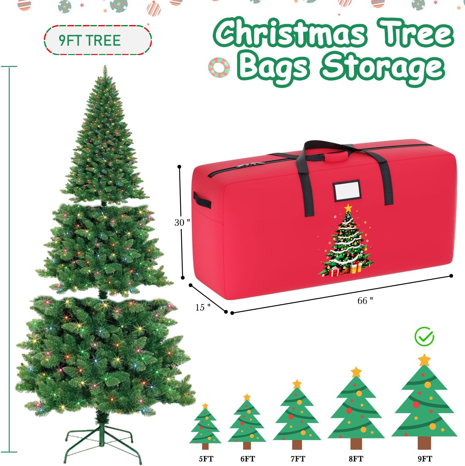 Christmas Tree Skirt Christmas Tree Storage Bag Bundle (21 Inches，Fit up to 9 FT Trees) Tree Skirt Purple Christmas Decor Artificial Christmas Tree Bag for Holiday Storage