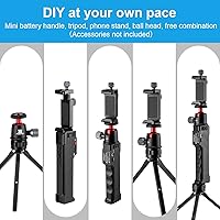 Vista 5 de FOMITO Agarre de batería multifuncional para cámara réflex digital, teléfono celular, bolsillo Osmo, para GoPro 10/9/8/7/6