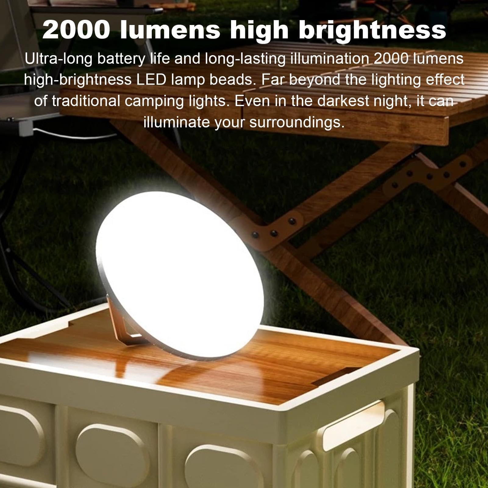 Latarka Kempingowa LED Słoneczna Lampa Namiotowa 1600 lumen | Wodoodporna Lampa do Namiotu Do Ogrodu Na Tarasie I Balkonie Oraz Podczas Wędrówek I