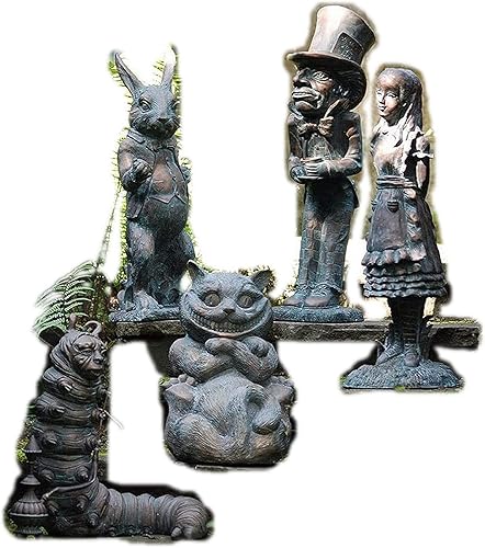 Wonderland - Juego de esculturas de jardín de Alicia en el país de las maravillas, estatua de jardín, decoración interior y exterior
