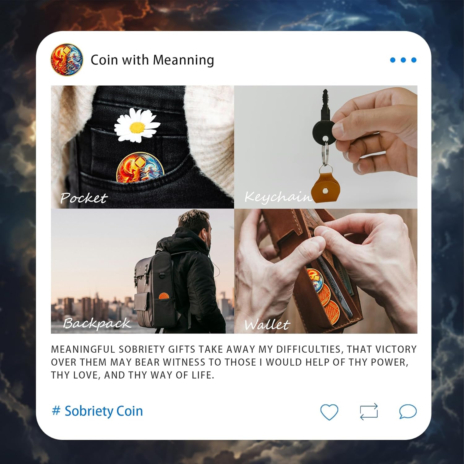 Phoenix Fairy 5 Year Na Medallions - Sun and Moon Sobriety Coin - Five Year Recovery Addiction Token - Celebrate Clean and Sober Chip - 0-10 Prime Narcotics Anonymous Gifts for Men Women