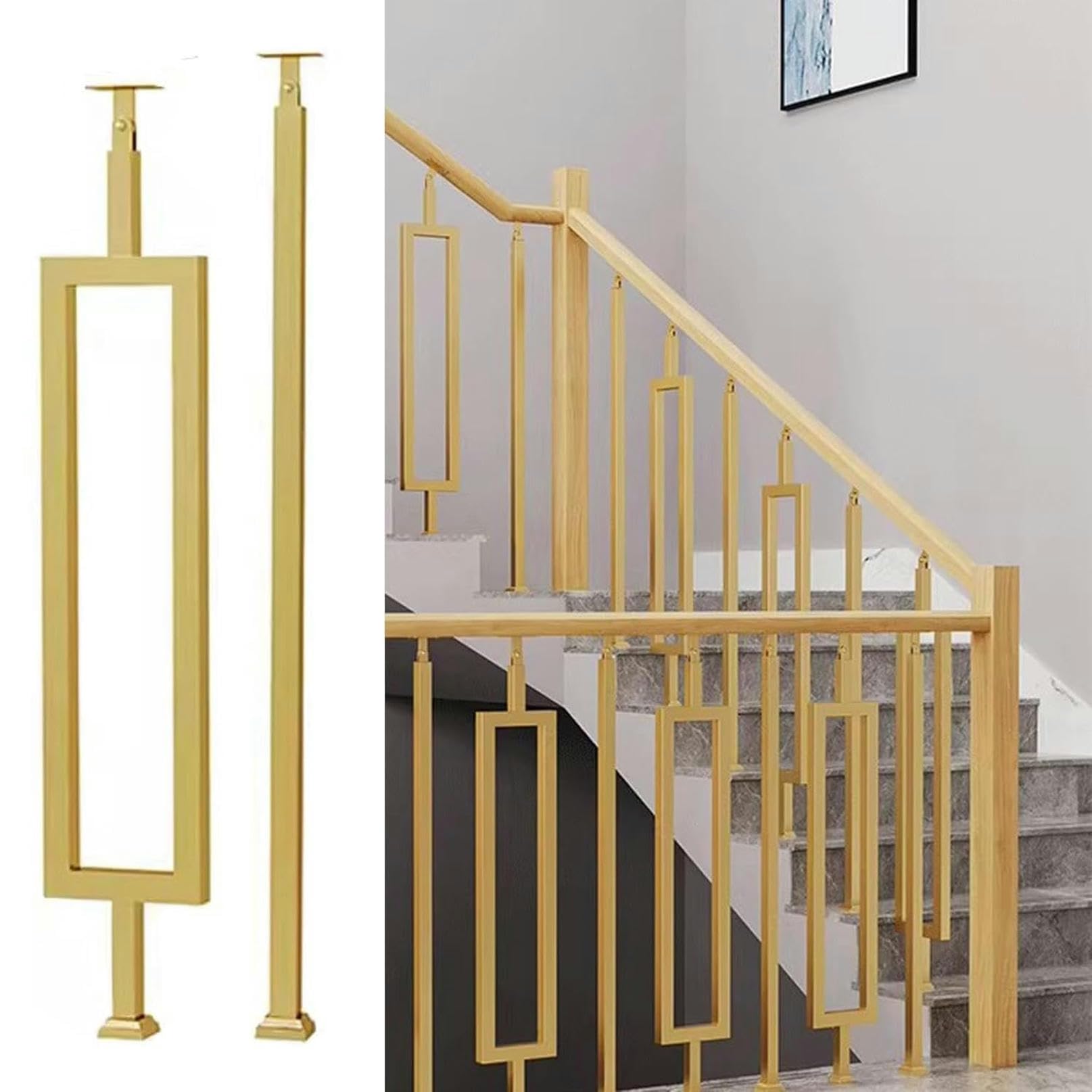 Poteau de balustrade réglable en fer pour corriger les faux aplombs d'escalier
