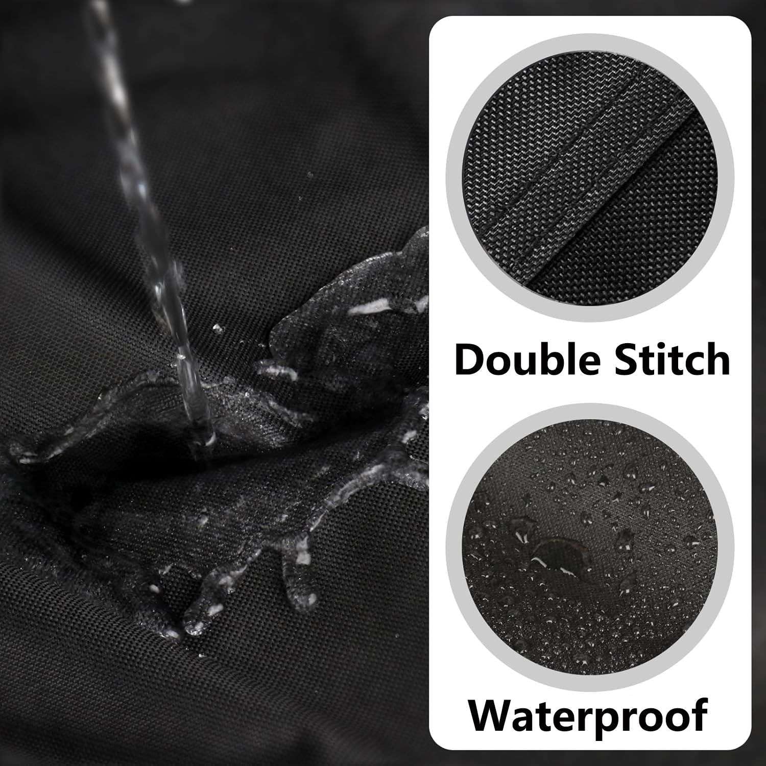 Funda Mesa Jardín Redonda Funda Protectora para Muebles Impermeable Redondo Resistente al Viento Anti-UV 600D Exterior Protección Cubierta de Muebles de Mesas Redonda 70x40cm
