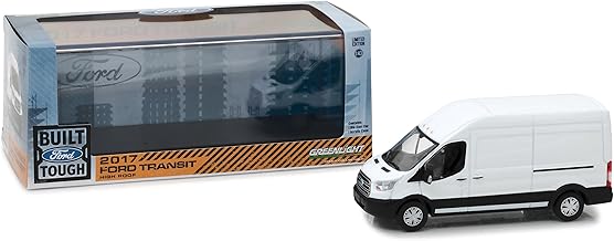 Greenlight 86083 2017 Ford Transit Extended Van High Roof - White