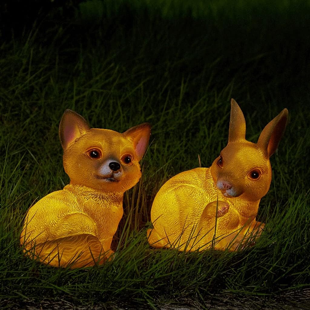 Fancy Outdoor Solar Garden Garden Cute Animal Light Led Household Lawn Light Balcony Light Garden Light Resin Furnishings Light (Color : Style b) (Style a) image 2