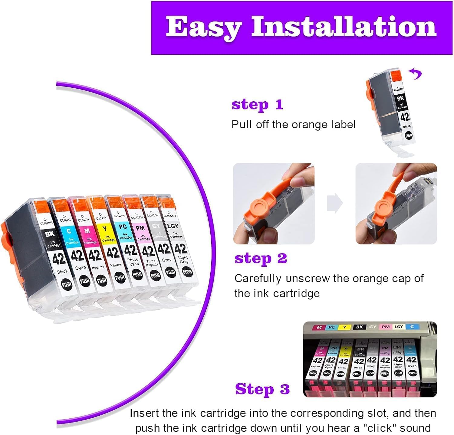CLI-42 CLI42 Ink cartridges Compatible for CLI42 CLI 42 Ink Cartridge Use with PIXMA Pro-100 PRO-100s Pro 100 100s Ink (16 Pack)