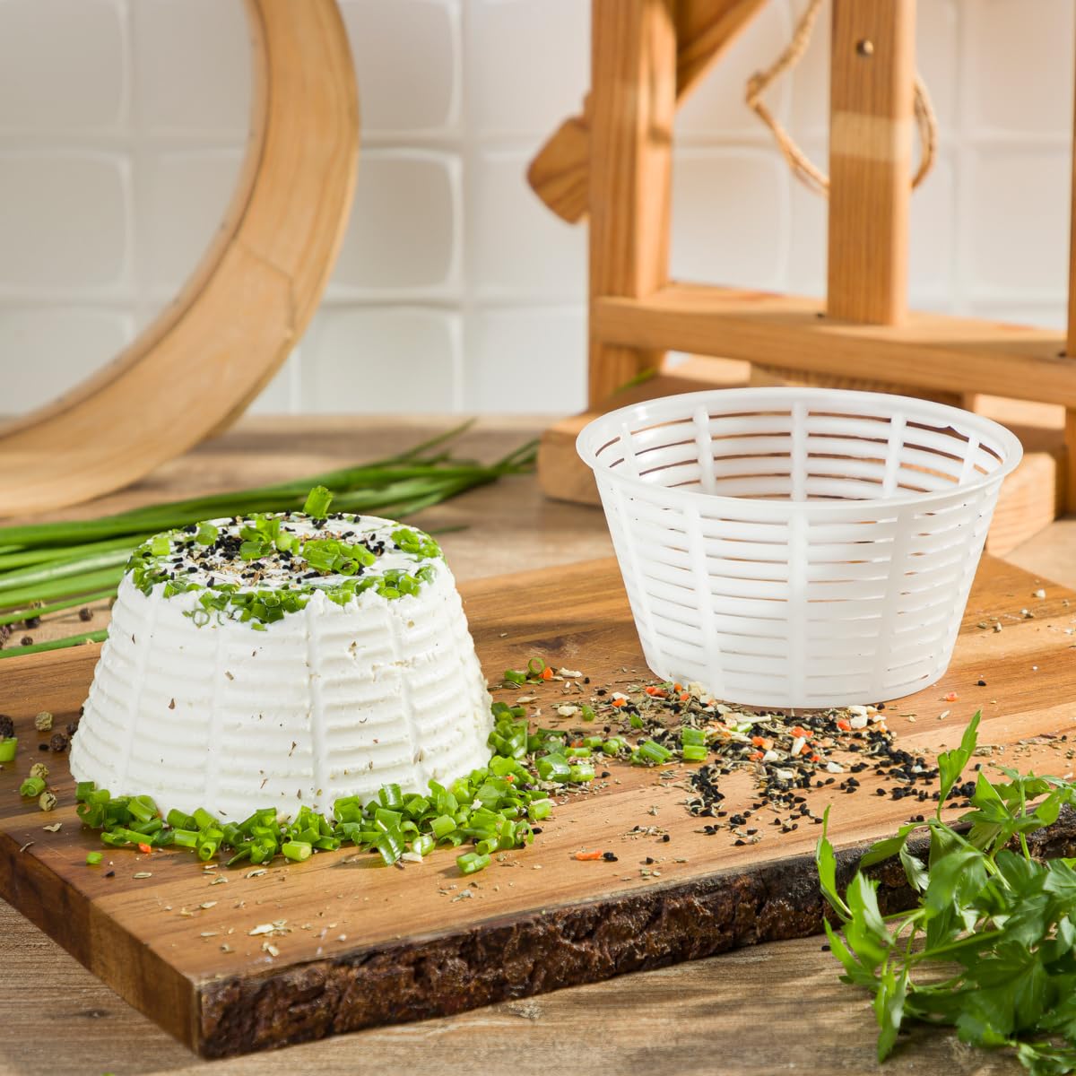 AlcoFermBrew Set di 20 Fuscelle per Formaggio - Forma plastica per formaggio - Kit stampi per formaggio freschi