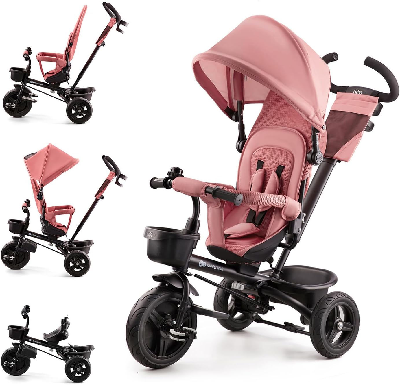 Triciclo Plegable Triciclo Kinderkraft Aveo Rosa Triciclo